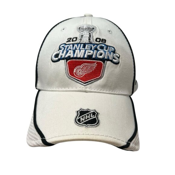 Detroit Red Wings 2008 Stanley Cup Champions Official Locker Room Hat Cap NHL - Picture 1 of 10